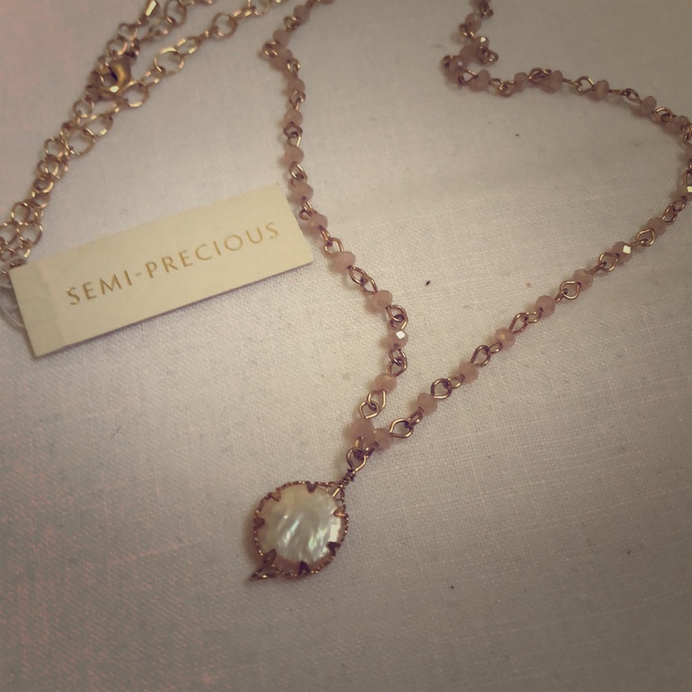 Anthropologie Semi Precious Long Necklace